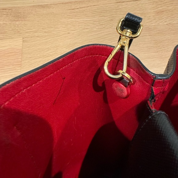 PRADA Saffiano Cuir Small Leather Prada Bag, Black/Red, used condition - Picture 15 of 16